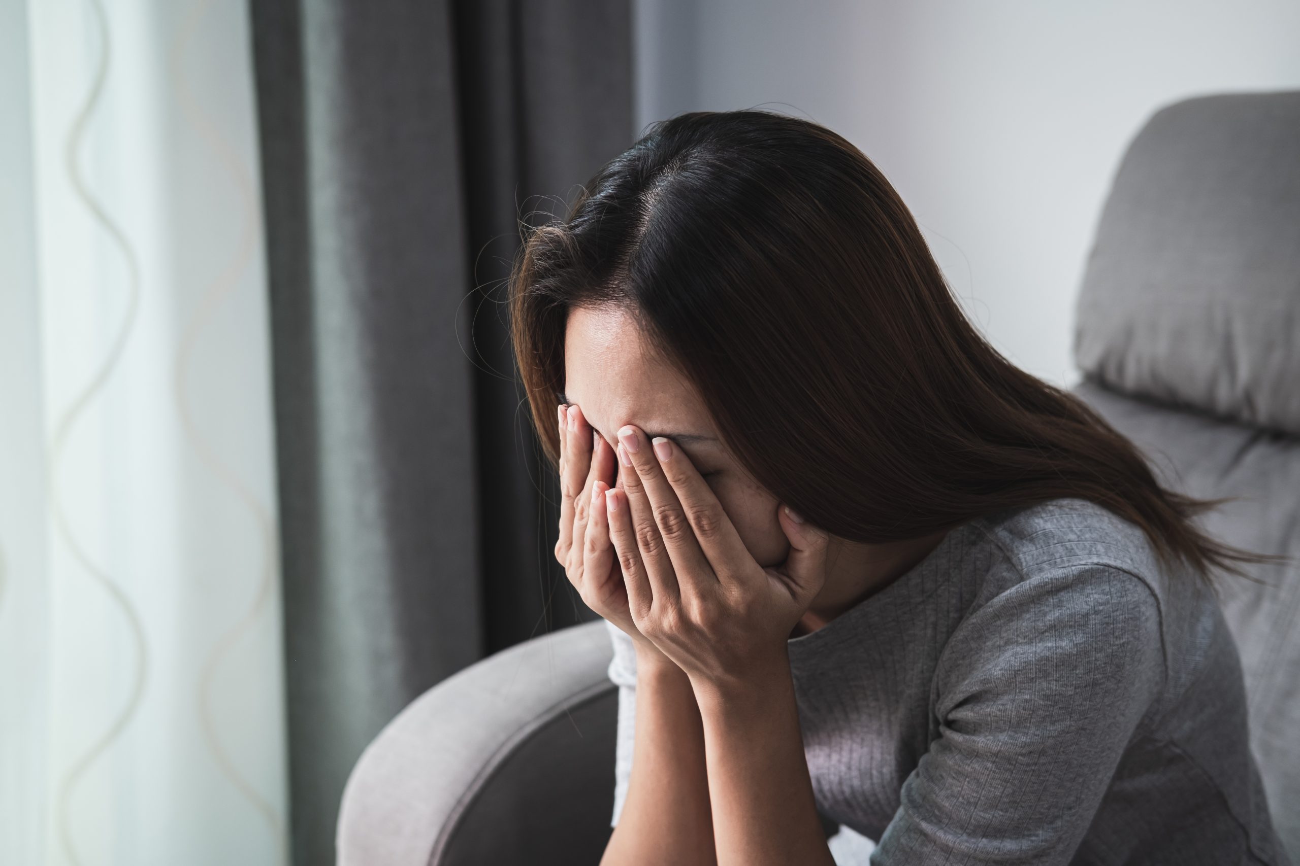 Women suffering from pain near the entrance to the vagina